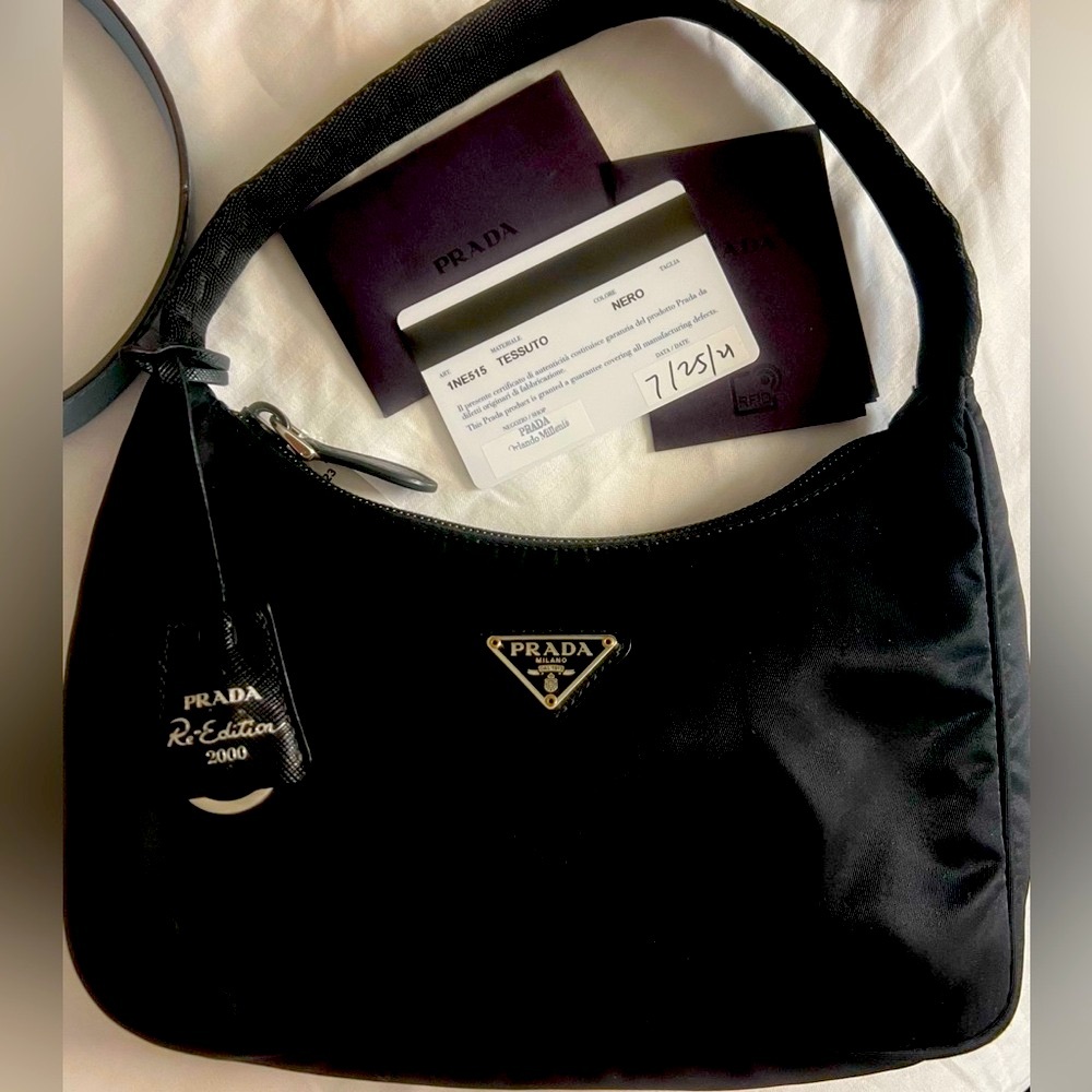 Vintage PRADA Re-Edition 2000 Mini-bag w/Authentication Cards/Duster - Picture 15 of 15